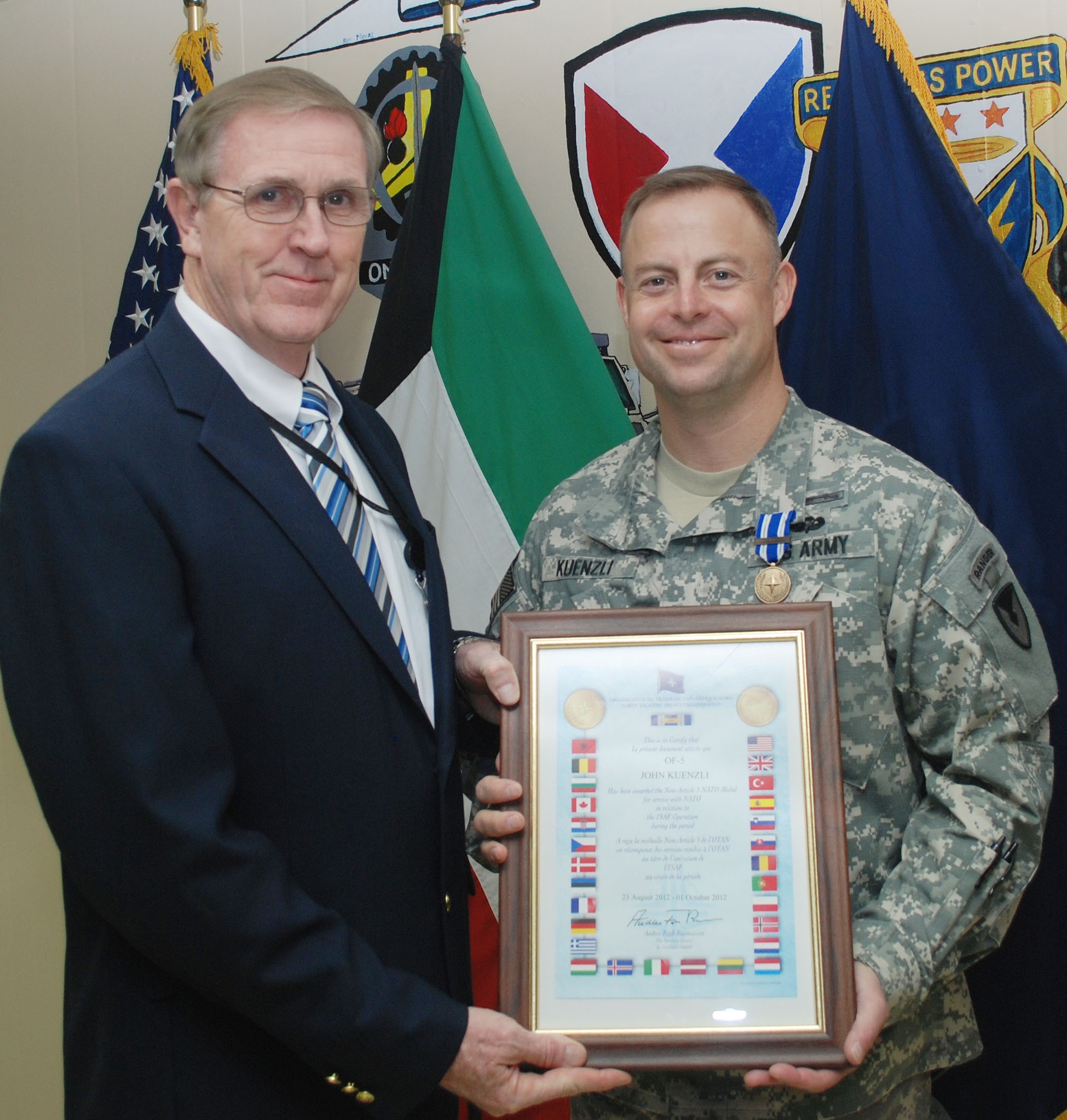 Nd Afsb Commander Receives Nato Medal Article The United States Army