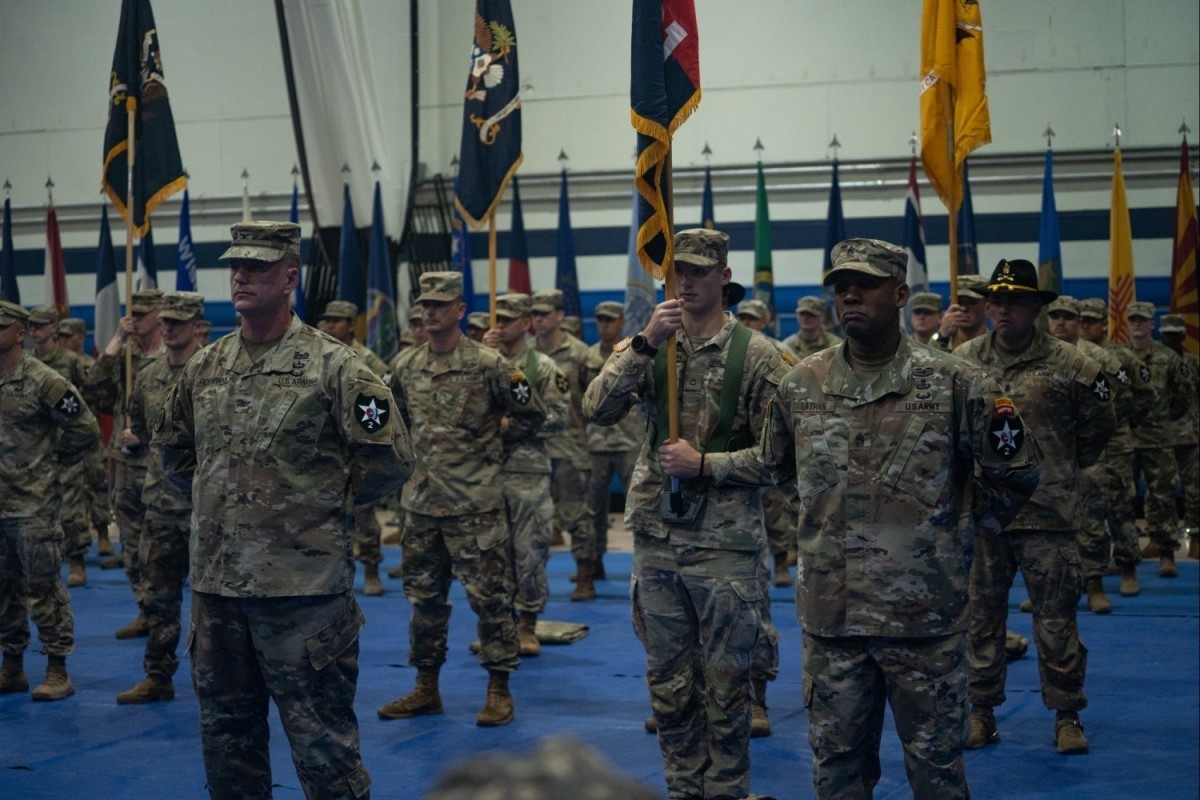 Sbct Uncases Its Brigade Colors Signifying Start Of Th Krf