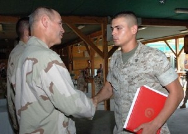 20 service members become U.S. citizens in Djibouti, Africa.