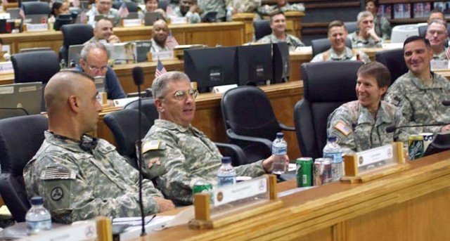 3rd COSCOM host Gen. Abizaid at LSA Anaconda