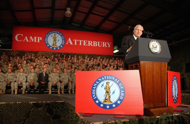 Vice President Cheney Thanks Indiana Army National Guard