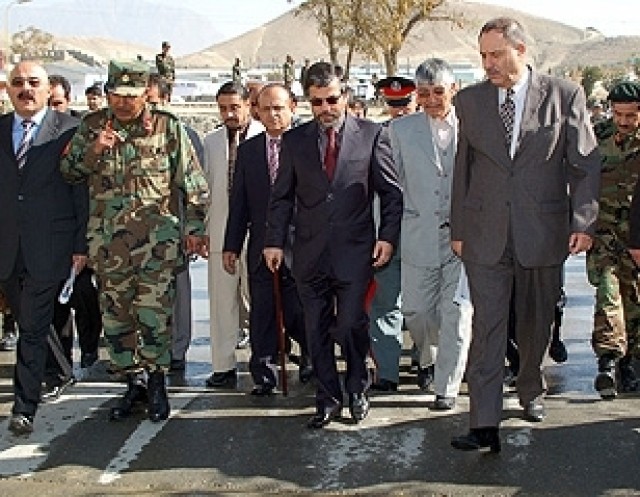 Afghan Leader Visits Kabul Military Training Center