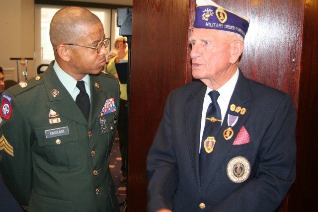 VA secretary pins Purple Heart on three Soldiers