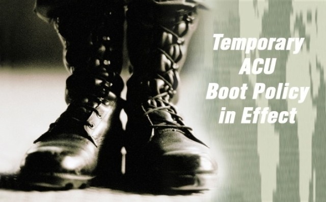 Army announces temporary ACU boot policy