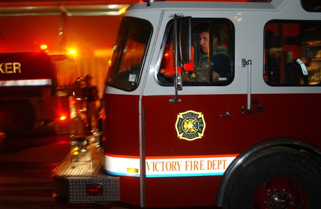 Firefighters in action