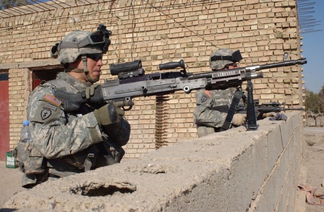 Providing security in Al Saab Bour, Iraq