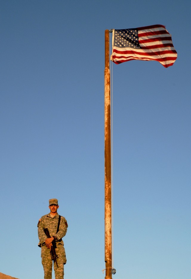 Flag of his father