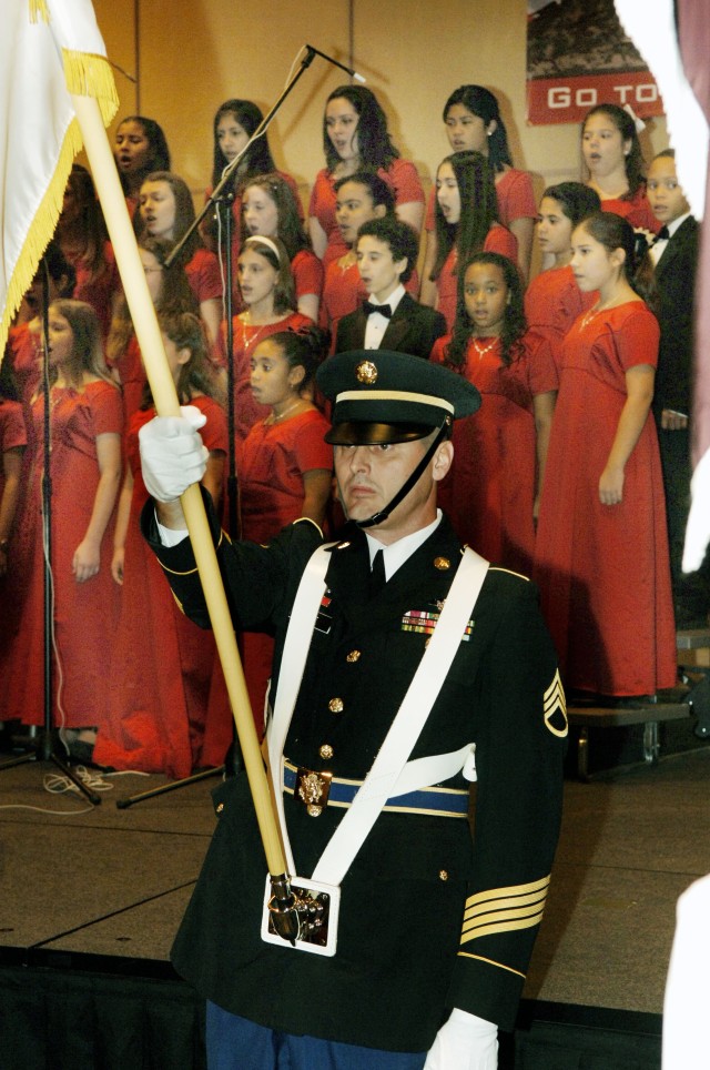 Army Color Guard Member with the Texas Children&#039;s Choir