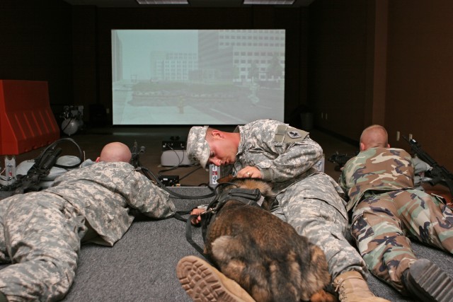Military Working Dog Teams Participate in Noise Sensitivity Training
