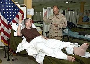 Wounded Soldier Re-enlists In Hospital Bed 'Down Range' | Article | The ...