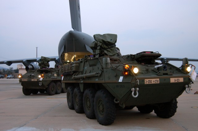 Stryker Vehicles Offload