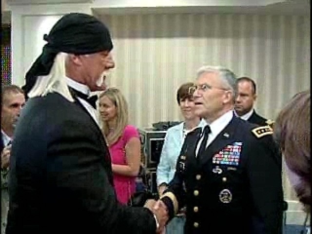 General Casey and Hulk Hogan