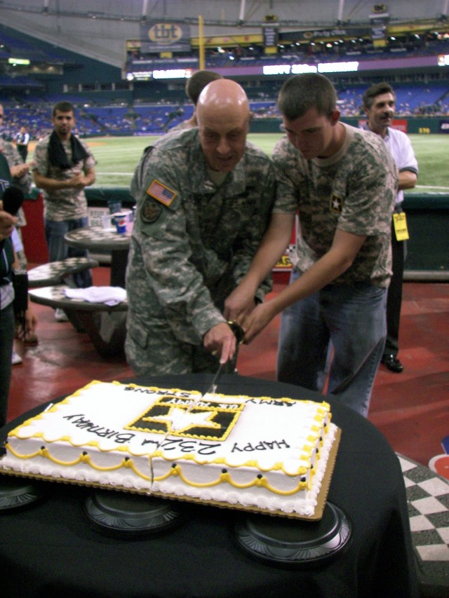 Army Birthday Celebration at Tampa Bay Devil Rays Game