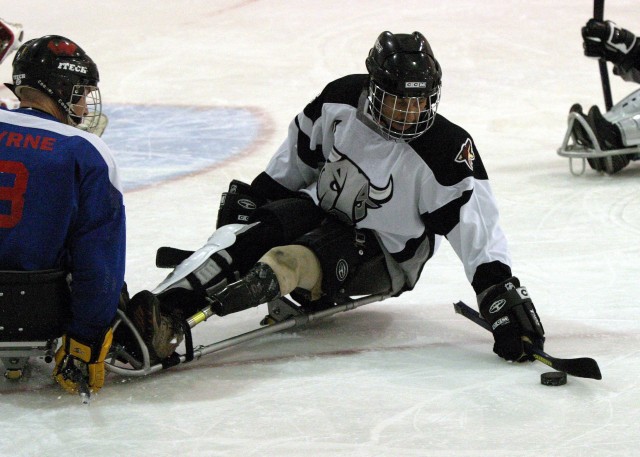 Sled Hockey Scores Goal with Wounded Warriors
