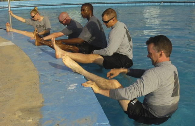Pool Therapy Helps Black Jack Soldiers Stay in the Fight