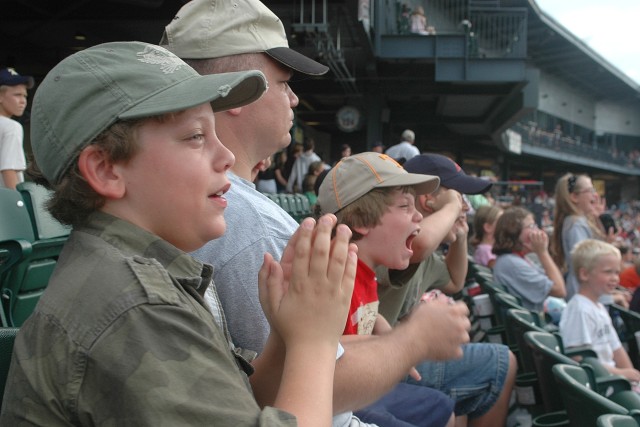 Cheering on the home team