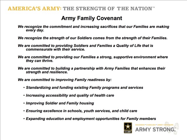 The Army Family Covenant