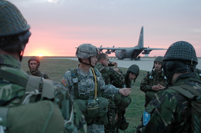 U.S., Romanian Paratroopers Jump