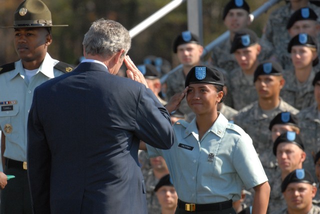 President Salutes Jackson Soldier