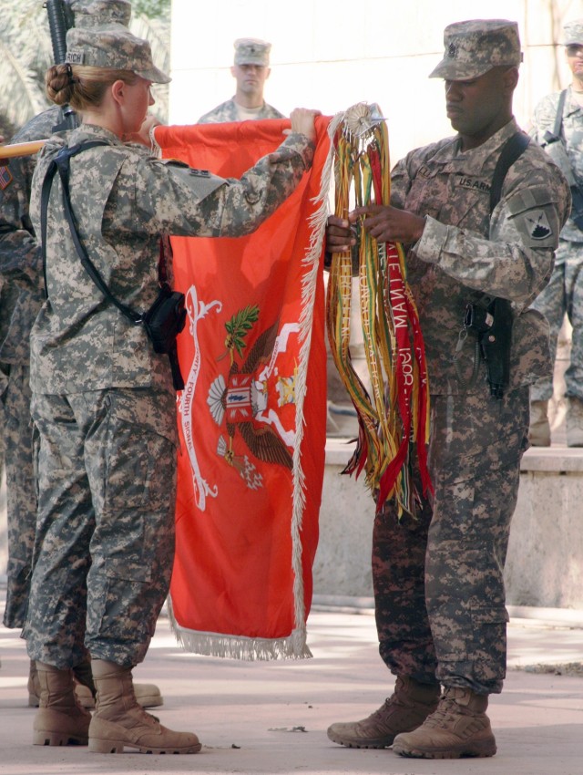 U.S. Army Europe Signal Soldiers Assume Deployment Mission in Baghdad Ceremony