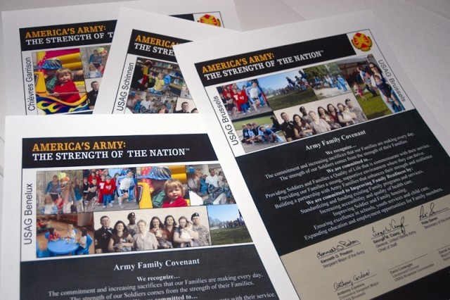 Benelux Holds Army Family Covenant Signing