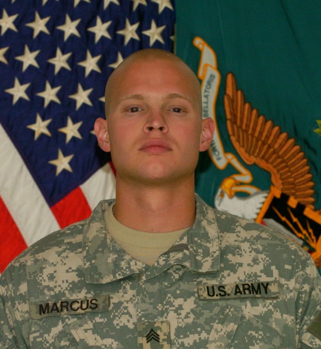 Sgt. Brady Marcus of Company B, 2nd Brigade Special Troops Battalion, 2nd Brigade Combat Team, 1st Cavalry Division, who works in the Joint Node Network station as the night shift noncommissioned officer-in-charge, recently won the Black Jack...