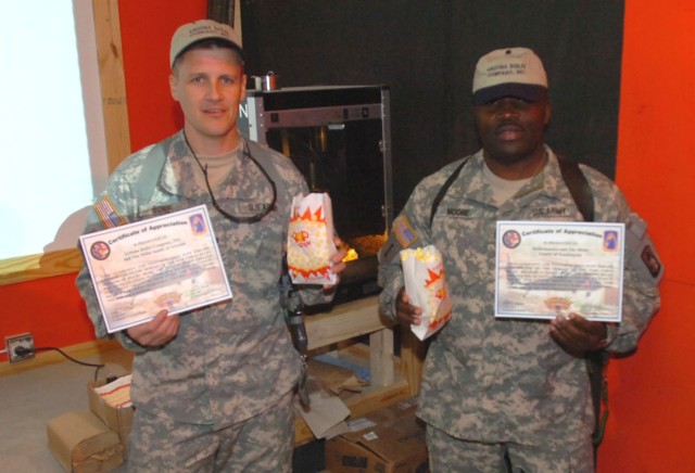 5-158 AVN. Transforms Briefing Space into Movie Theater