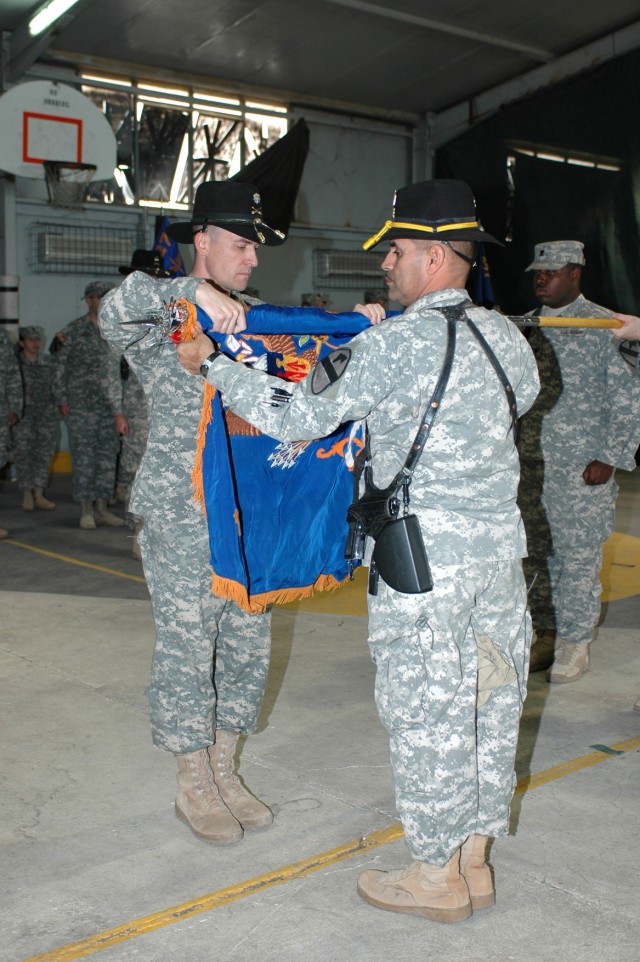 Las Vegas native Lt. Col. Christopher Walach (left), commander of 1st "Attack" Battalion, 227th Aviation Regiment, 1st Air Cavalry Brigade, 1st Cavalry Division, and Bayamon, Puerto Rico, native Command Sgt. Maj. Ismael Medina Jr. (right), the...