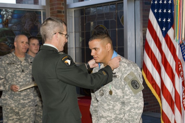 Medal of Honor recipient inducts NCO into prestigious club