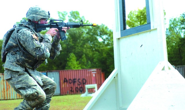 Weapons qualification test during Best Warrior competition