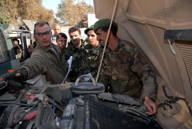 Afghan Army Mechanics Get Maintenance Training From U.S. Army Europe Support Soldiers