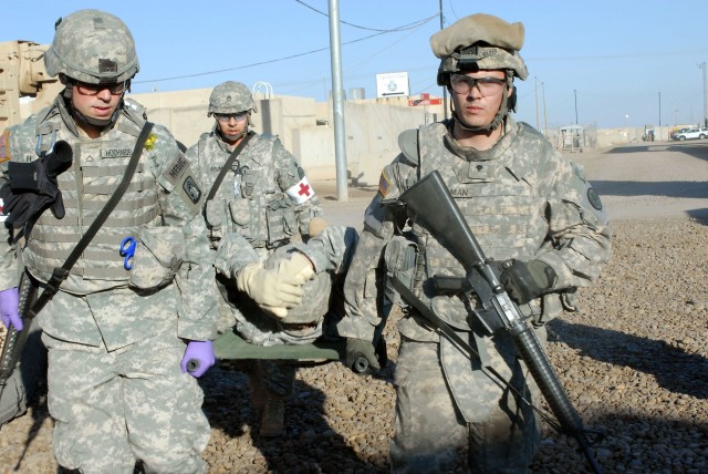 Troops take part in casualty exercise