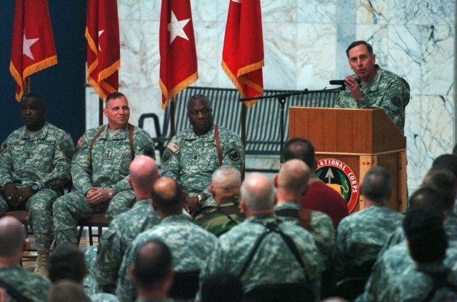 Gen. Petraeus at Reserve Re-enlistment
