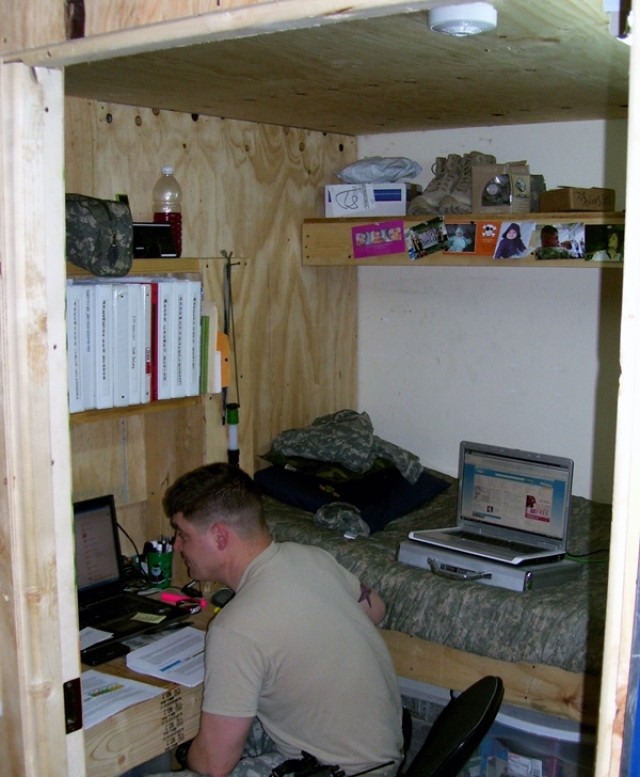 Engineers upgrade living quarters for Military Police Soldiers on duty in Baghdad