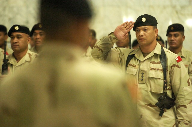 MNC-I welcomes Royal Tongan Marines&#039; third contingent to Iraq