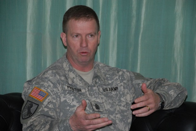 SMA visits Camp Victory