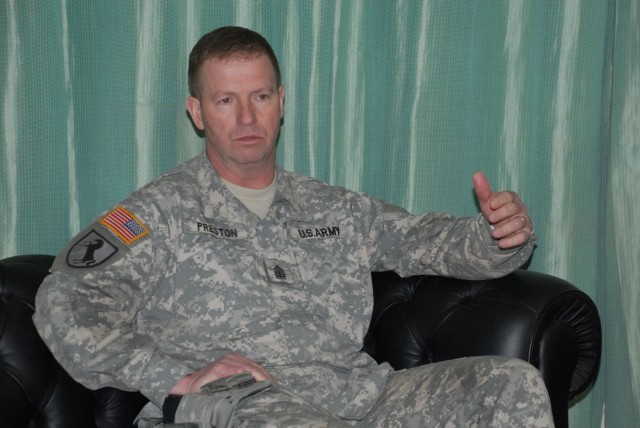 SMA visits Camp Victory