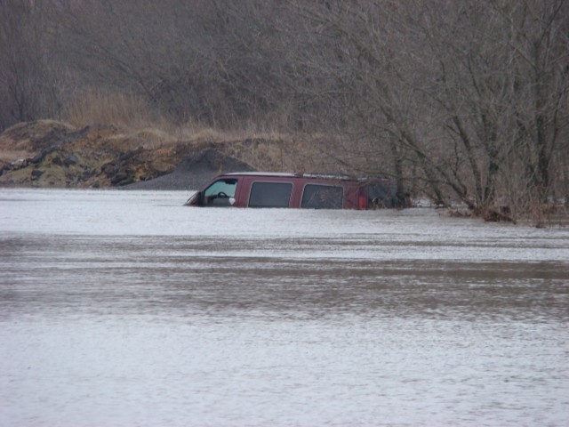 Submerged Van