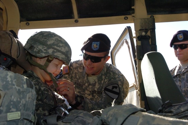 Strapping on Helmet