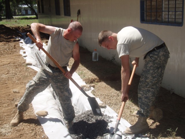 Pouring concrete in Panama