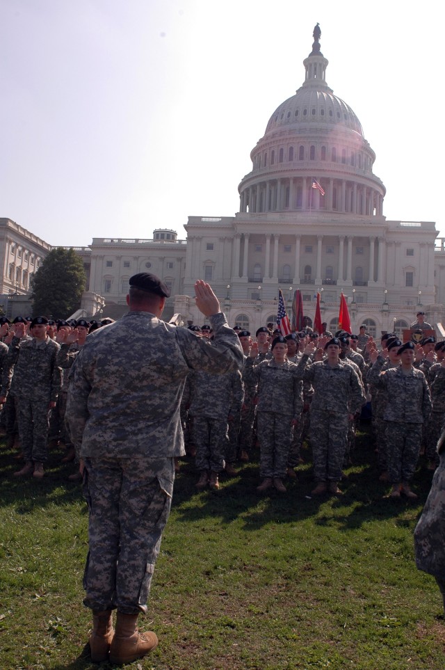 Army Reserve Celebrates 100 Years with Re-enlistment Ceremony