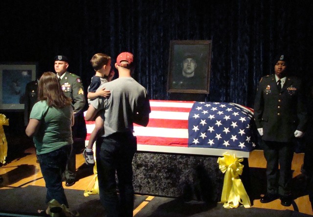 People pay their respects to Staff Sgt. Keith &#039;Matt&#039; Maupin.