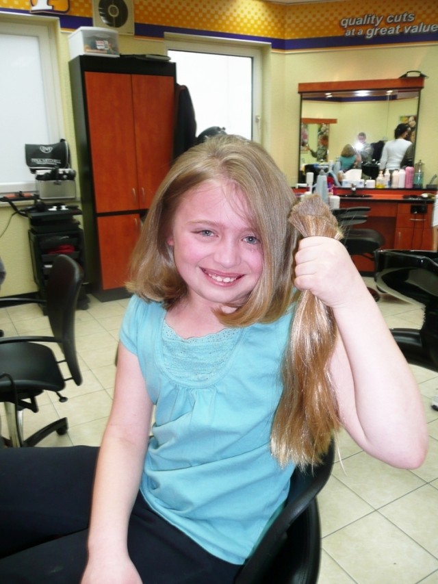 Nine-Year-Old Girl Donates Foot of Hair to Sick Children