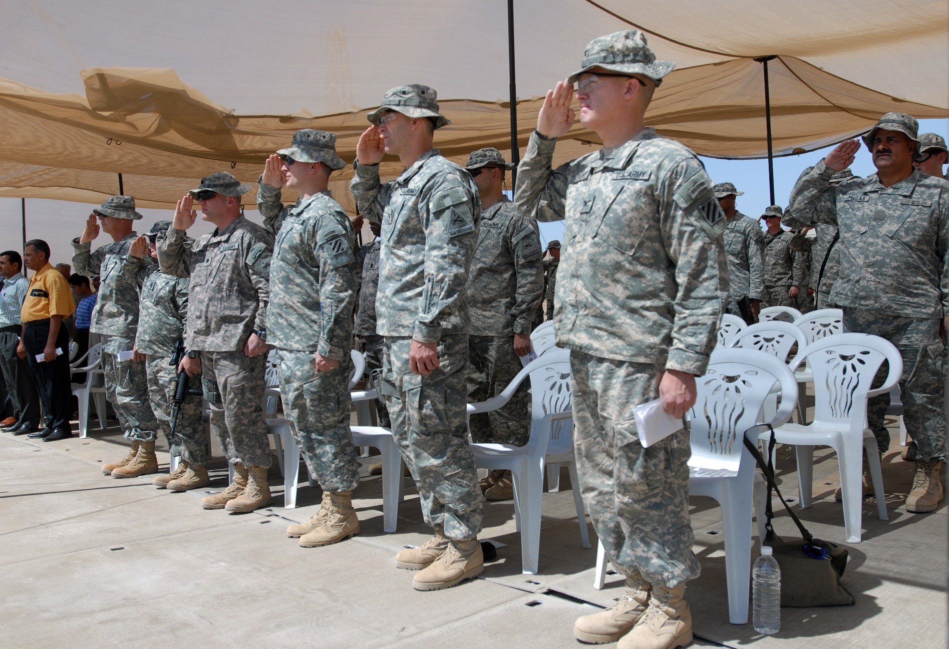 Three 1st Armored Division units accept Iraq missions in ceremonies