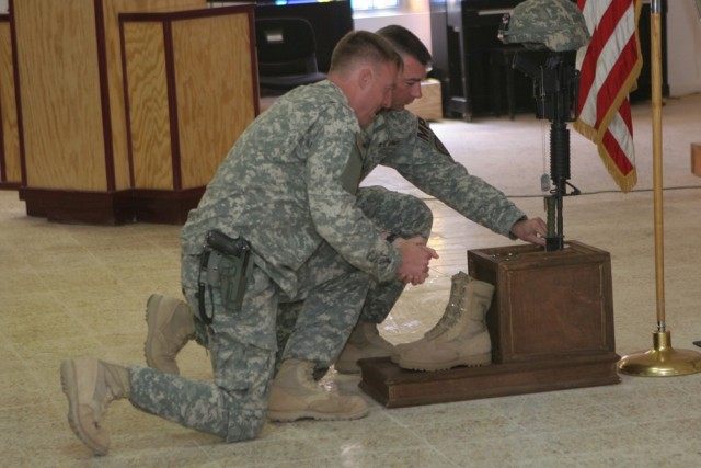 MPs Pause to Remember Fallen Soldier