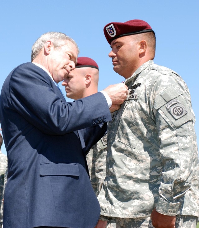 President Bush Attends 82nd Airborn Division Review