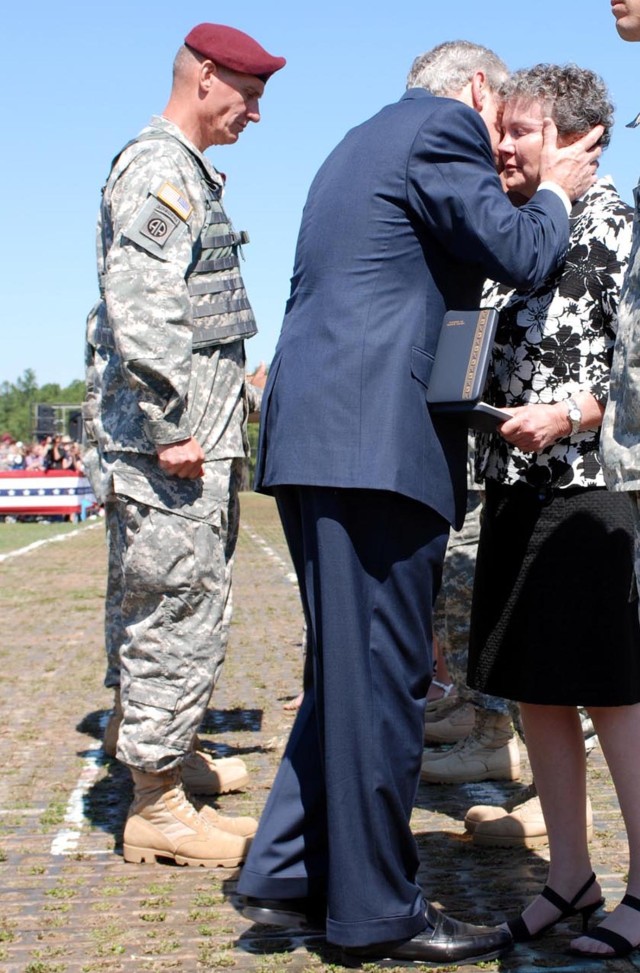 President Bush Attends 82nd Airborn Division Review