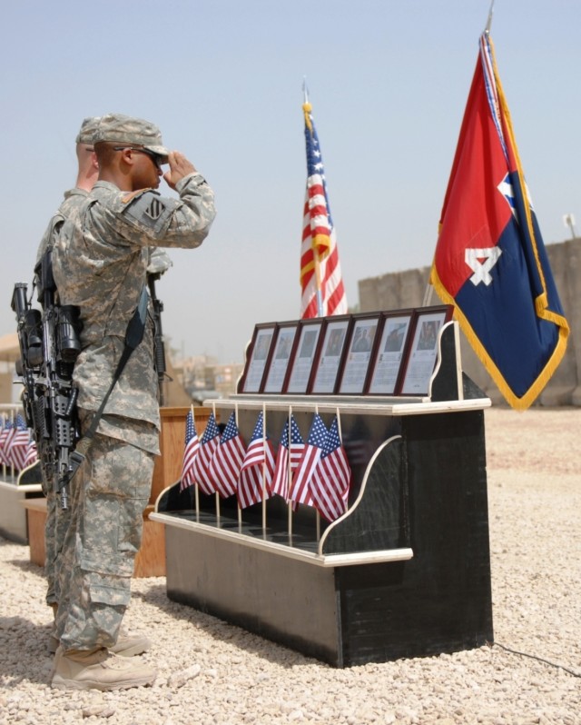 Vanguard Soldiers Pay Respect To Fallen Heroes