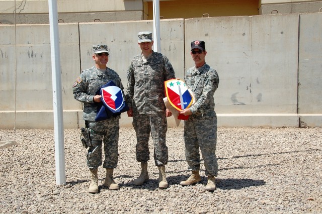 AMC, 402nd AFSB colors fly over LSA Anaconda