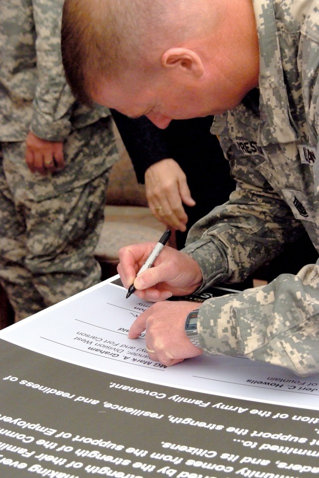 Sergeant Major of the Army signs Carson Covenants